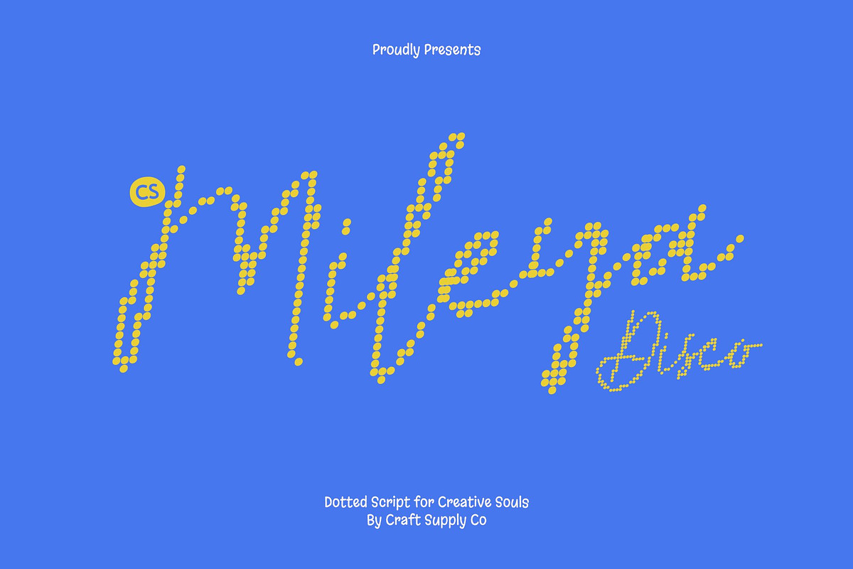 CS Mileya Disco, a Script Font by Craft Supply Co. (Photo 1 of 8)