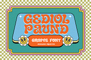 Gediol Paund Groovy Retro Font, a Sans Serif Font by Maulana Creative (Thumbnail 1 of 7)