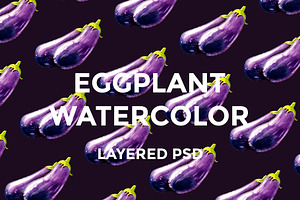 EGGPLANT WATERCOLOR SET