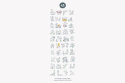 chateau clipart vintage doodles set, a Decorative Illustration by Patishop Art (Thumbnail 8 of 9)