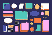 Retro speech bubbles set, pattern, an Object Illustration by PaperTrident (Thumbnail 1 of 4)