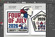4th July 2026 Event Badge EPS Bundle, an Object Graphic by NH graphic (Thumbnail 8 of 10)