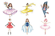 Dancer Fashion Girl Clipart, an Illustration by Daily.Designs (Thumbnail 3 of 5)