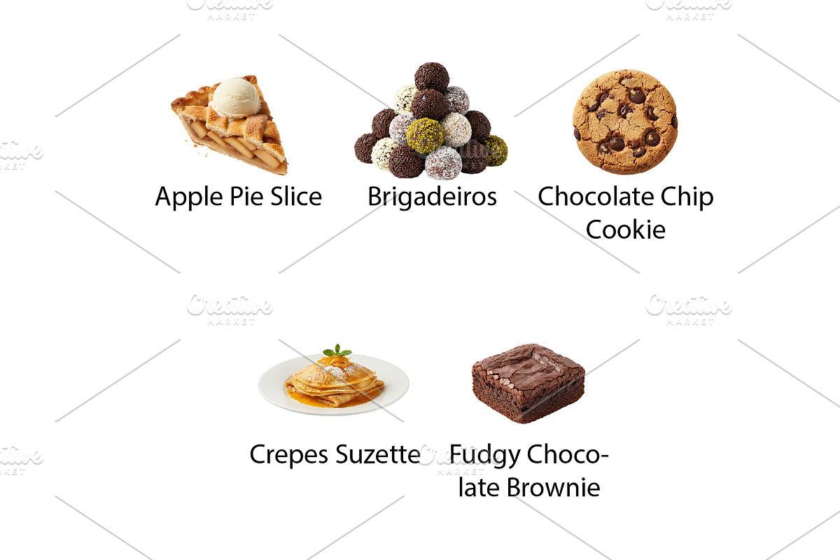 Sweet Desserts & Pastries - PNG, a Food Illustration by Nurlan's shop (Photo 2 of 3)