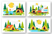 10 Summer Camping Illustration, a Seasonal Illustration by denayunebgt (Thumbnail 2 of 4)