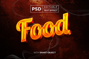 3d food text effect for restaurant, a Layer Style Add-On by yokbisayok