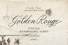 Golden Rouge Vintage Script