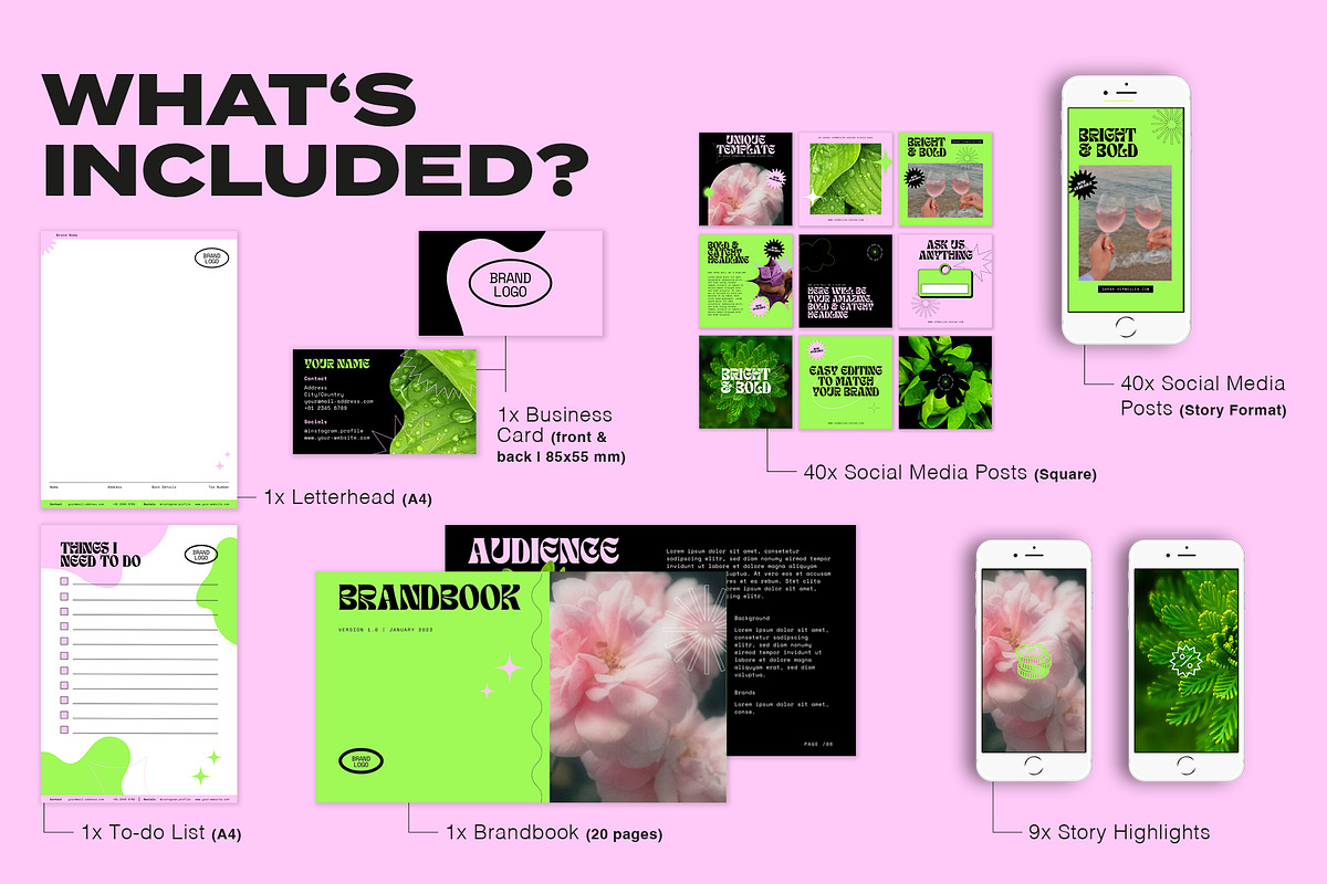 Branding Bundle Kit CANVA Bold, a Branding & Logo Template by Vermeulen Design Studio (Photo 2 of 6)