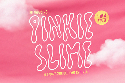 Pinkie Slime Font, a Handwritten Font by Timurtype