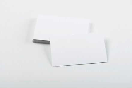 Business card of white color mockup isolated stock photo containing card and, a Business Photo by José Luis Agudo