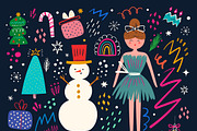 Cristmas holiday set, a Seasonal Illustration by MoleskoStudio (Thumbnail 6 of 18)