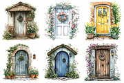 Watercolor Spring Door Clipart, an Illustration by Daily.Designs (Thumbnail 5 of 7)