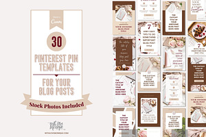 30 Pinterest Pin Blog Templates