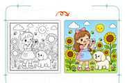 Cozy Dog and Me Cute Cozy Coloring, a Decorative Illustration by Design Station (Thumbnail 6 of 7)