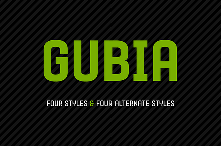 Gubia Font Family, a Sans Serif Font by Graviton Font Foundry