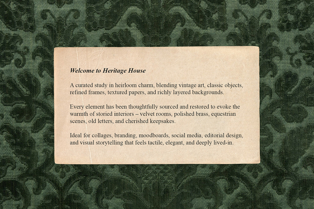 Heritage House - Vintage Collection, an Object Graphic by Dina Mae (Photo 2 of 13)