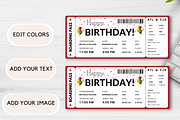 Happy Birthday Gift Boarding Pass, a Card Template by YasdeyDesigns (Thumbnail 7 of 8)