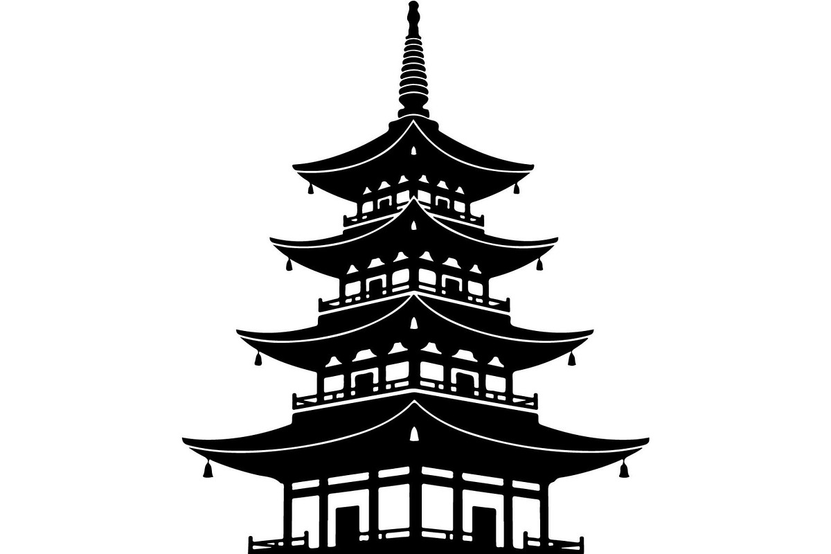 Pagoda Temple Silhouette, an Object Graphic by Designer_Momina (Photo 19 of 20)