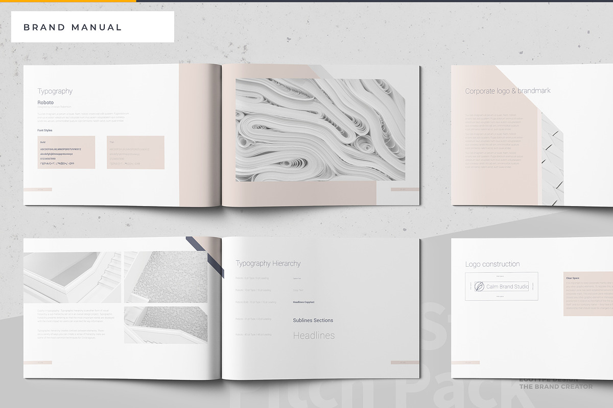 Calm Brand Guidelines, a Brochure Template by Egotype (Photo 34 of 35)