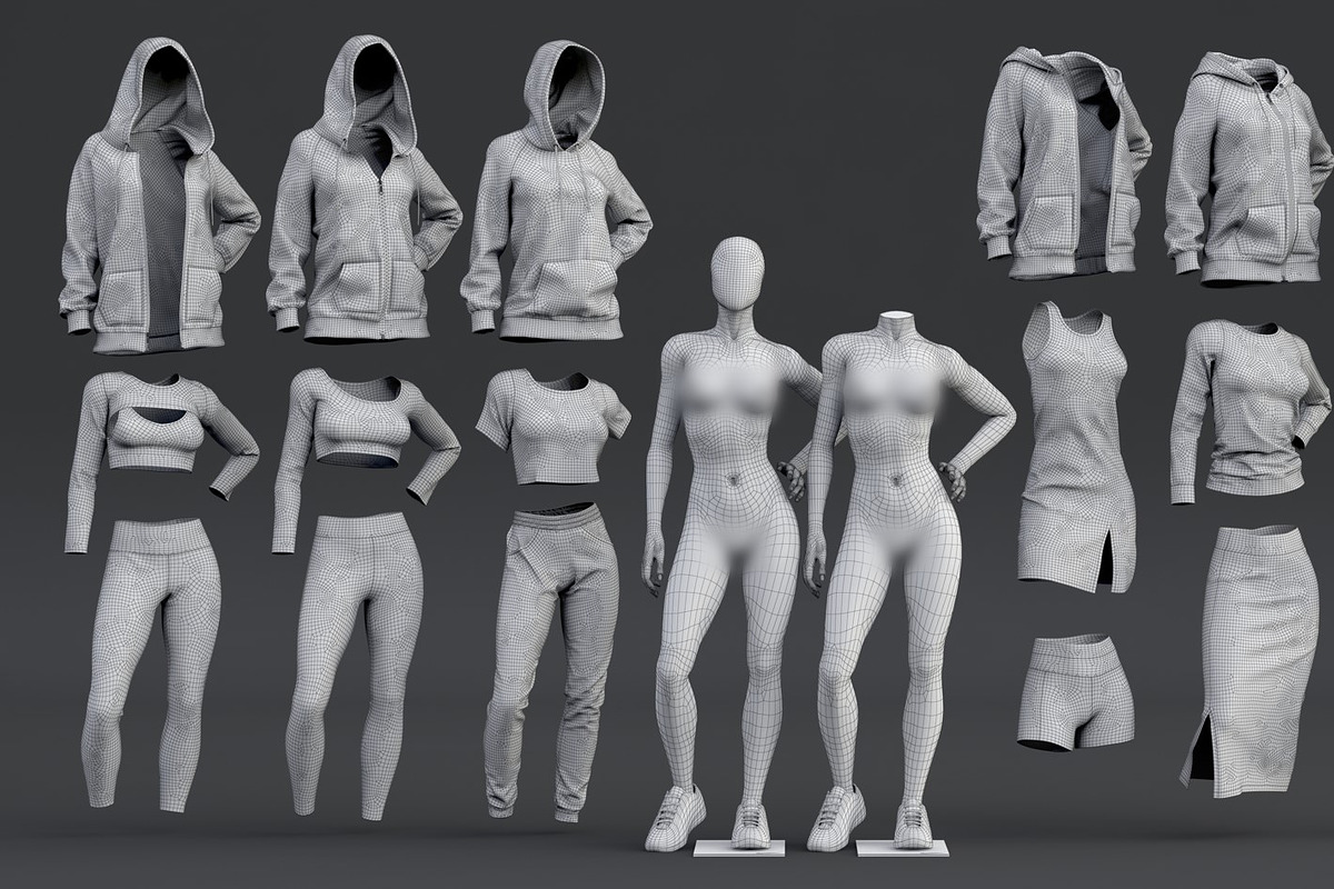Female mannequin in clothes POSE 1, a Characters & Person 3D Model by mrGarret (Photo 5 of 45)