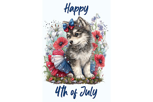 Wolf Pup Nursery Wall Art Print, an Animal Illustration by Art Paradise Studios