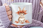 Cute Autumn Bunny Sublimation Clipar, an Illustration by DreamCafeArt (Thumbnail 7 of 9)