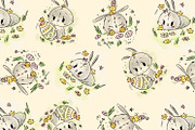 Easter Bunny cards and pattern, a Texture Illustration by Helga Lukas (Thumbnail 2 of 3)