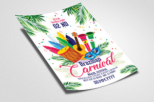 Brazilian Carnival Event Flyer Psd