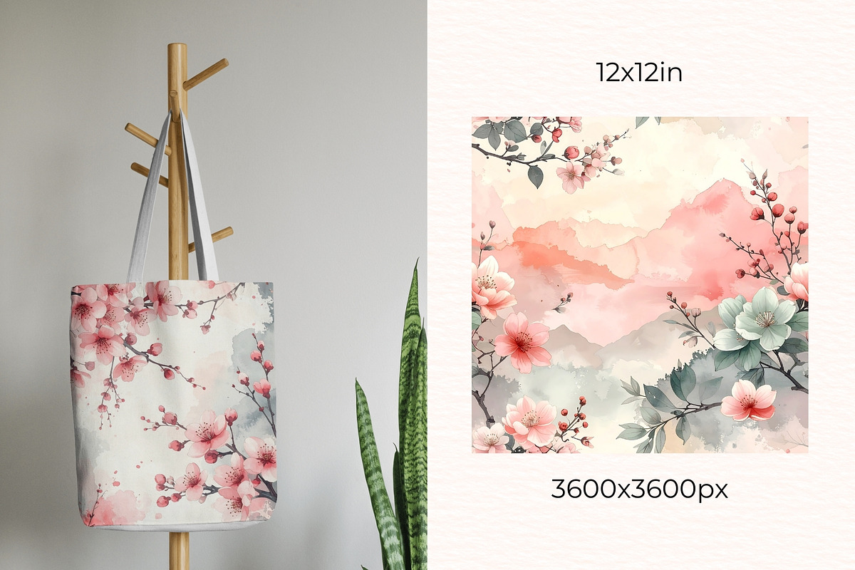Sakura Blush Seamless Patterns, a Pattern Graphic by Anna Design Studio (Photo 6 of 6)