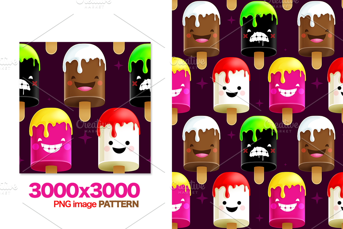 Freaky Ice-Creams Pattern