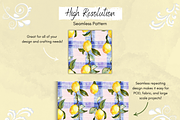Lemons with Plaid Seamless Pattern, a Pattern Graphic by Paper & Pattern Studio (Thumbnail 3 of 9)