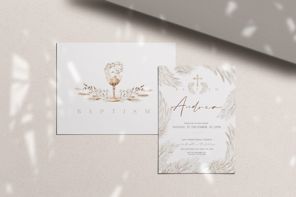 Watercolor Clipart - Holy BAPTISM, a Decorative Illustration by Beigetime (Photo 3 of 14)