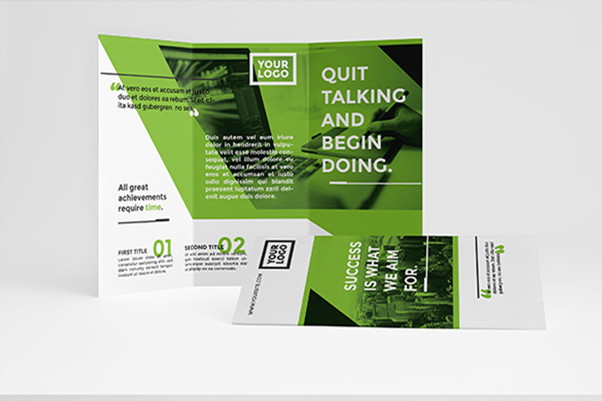 Modern Green Trifold, a Brochure Template by Birka Studio (Photo 1 of 4)