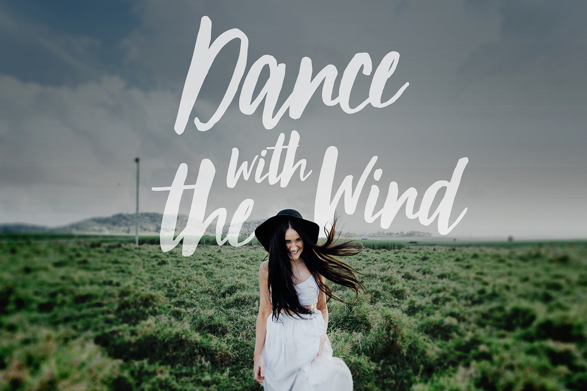 October Storm modern brush font preview 8