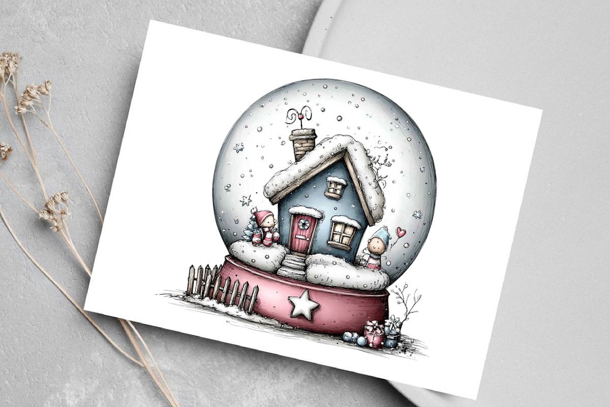 Whimsical Icy Blue Christmas Clipart, an Illustration by Canvas Craft (Photo 6 of 7)