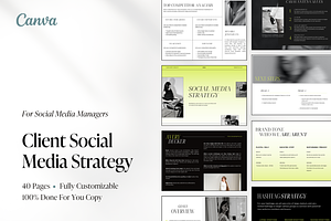 Social Media Strategy Canva Template