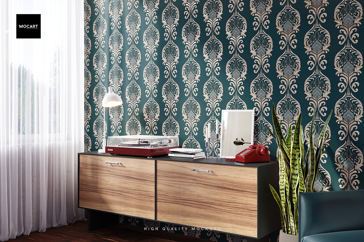 Interior Wallpaper Mockup Set v.2, a Household Mockup by Mocart (Photo 8 of 11)