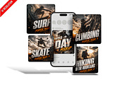 Social Media Set PSD, an Advertising Mockup by Bruno's Shop (Thumbnail 1 of 3)