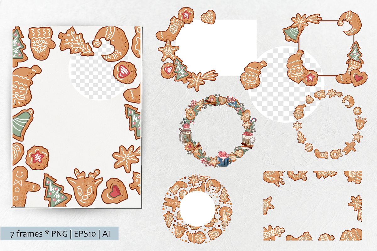 Christmas bakery collection. Vector, a Food Illustration by VaraNa Art (Photo 11 of 20)