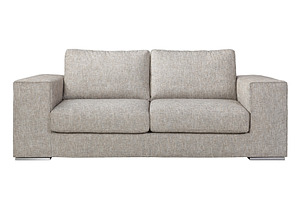 Modern sofa grey fabric isolated containing sofa, isolated, and interior