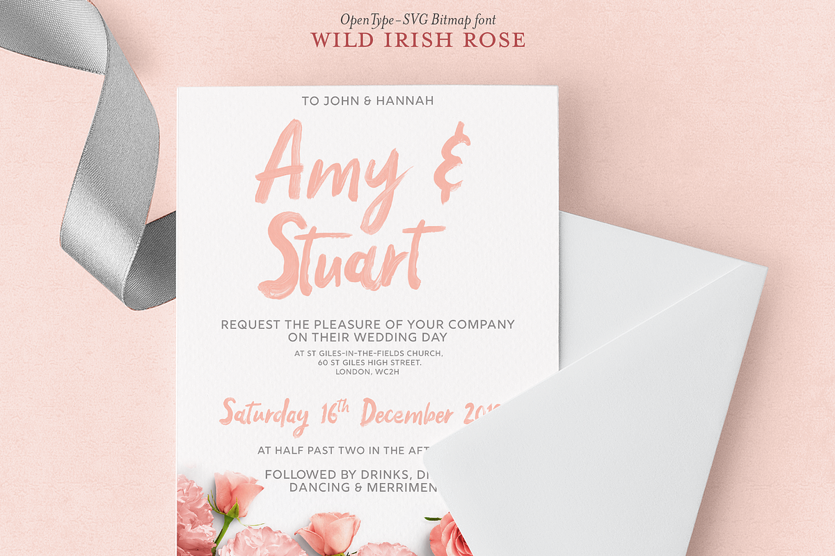 Script font Wild Irish Rose, a Script Font by Itsmesimon (Photo 15 of 25)