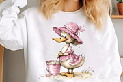 Whimsical Summer Beach Duck Clipart, an Illustration by designcity5 (Thumbnail 4 of 5)