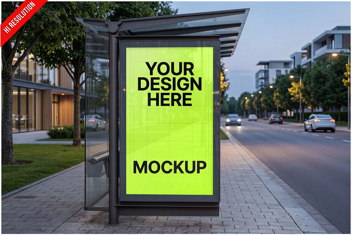 Bus Stop Digital Screen PSD, a Wearable Device Mockup by Bruno's Shop (Photo 1 of 3)