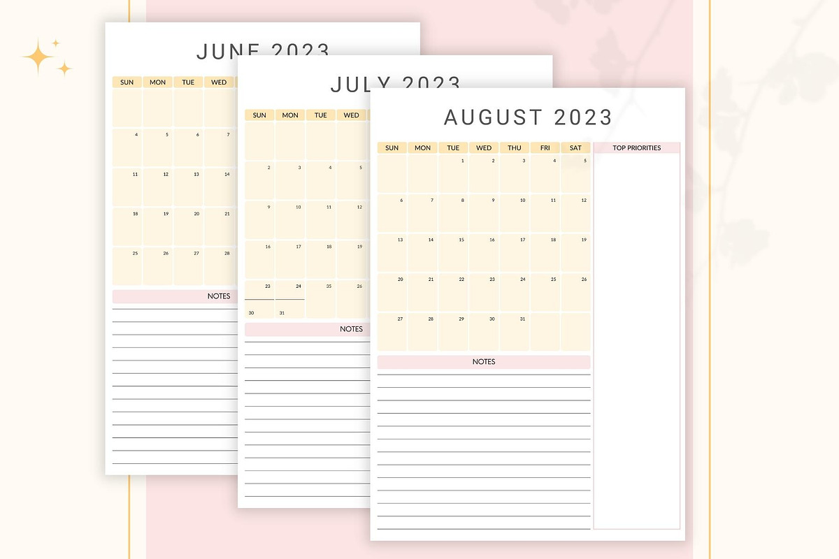 Minimalist Monthly Planner | Canva, a Stationery Template by CreativeBundlex (Photo 3 of 4)