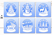 Snow Globe Papercut Bundle SVG, a Graphic by Digital_Craftyfox (Thumbnail 6 of 15)