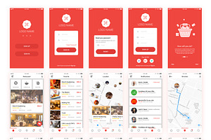 Restaurant Flat User Interface Pack