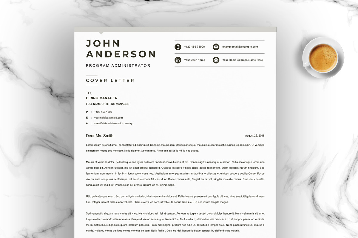 Clean & Modern Resume Template Word, a Resume Template by ResumeInventor