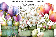 Whimsical Summer Flowers Png Clipart, an Illustration by Creative Art (Thumbnail 1 of 8)