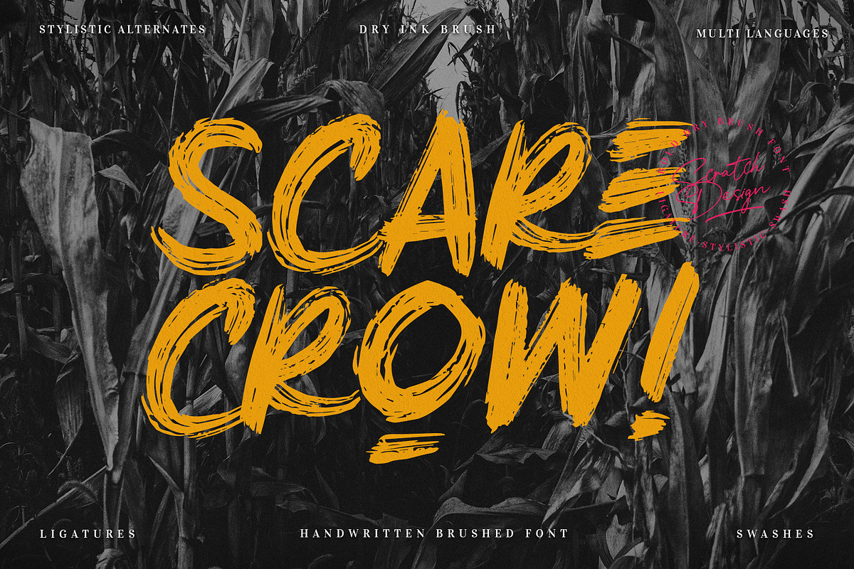 Scarecrow, a Blackletter Font by Scratch Design
