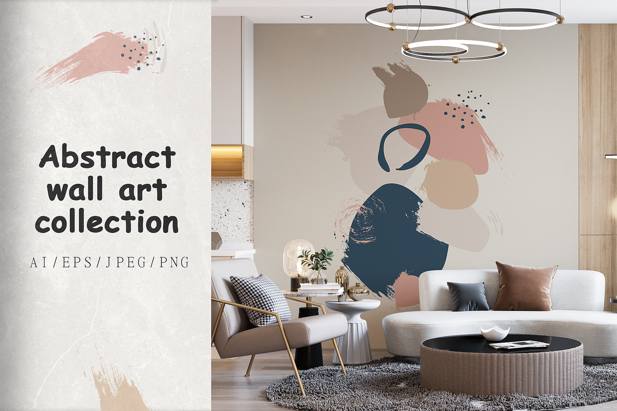 Abstract wall art collection, an Illustration by Vinegret -Shop (Photo 1 of 15)